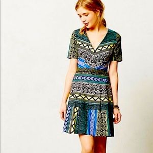 Anthropologie Tracy Reese New Moon Dress Retro A Line
